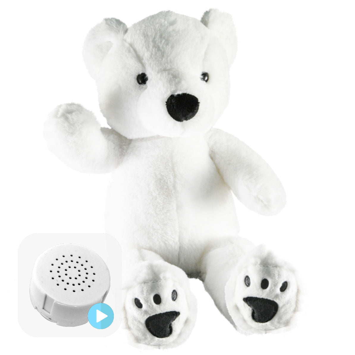 Perry the Polar Bear 16" Baby Heartbeat Bear