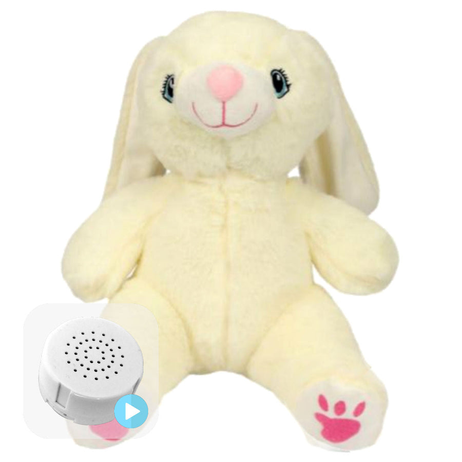 Bella the Cream Bunny 16" Baby Heartbeat Bear