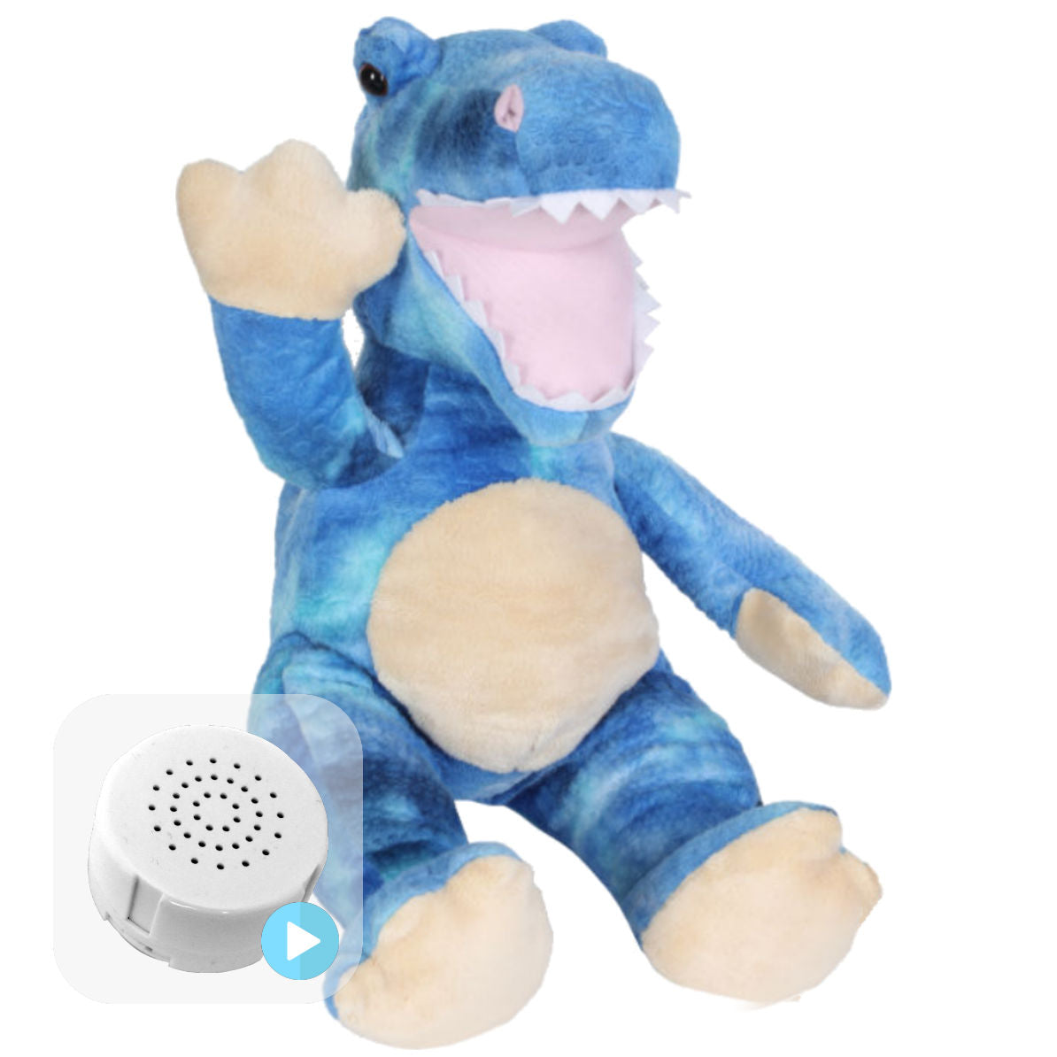 Benson the Blue T-Rex 16" Baby Heartbeat Bear
