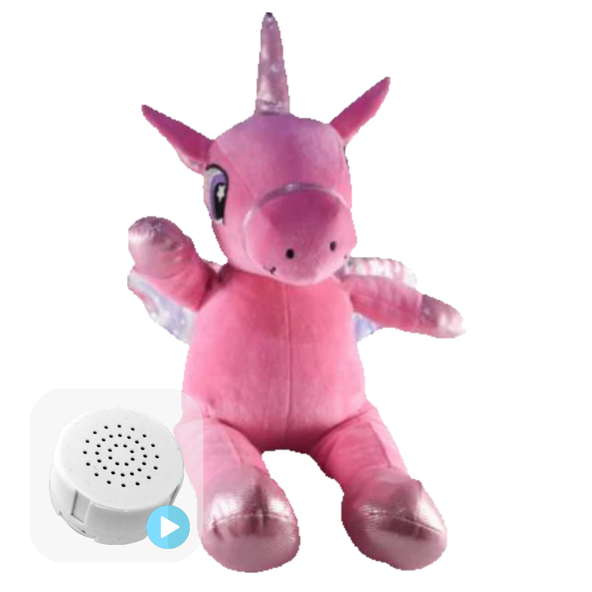 Faith the Flying Pink Unicorn 16" Baby Heartbeat Bear