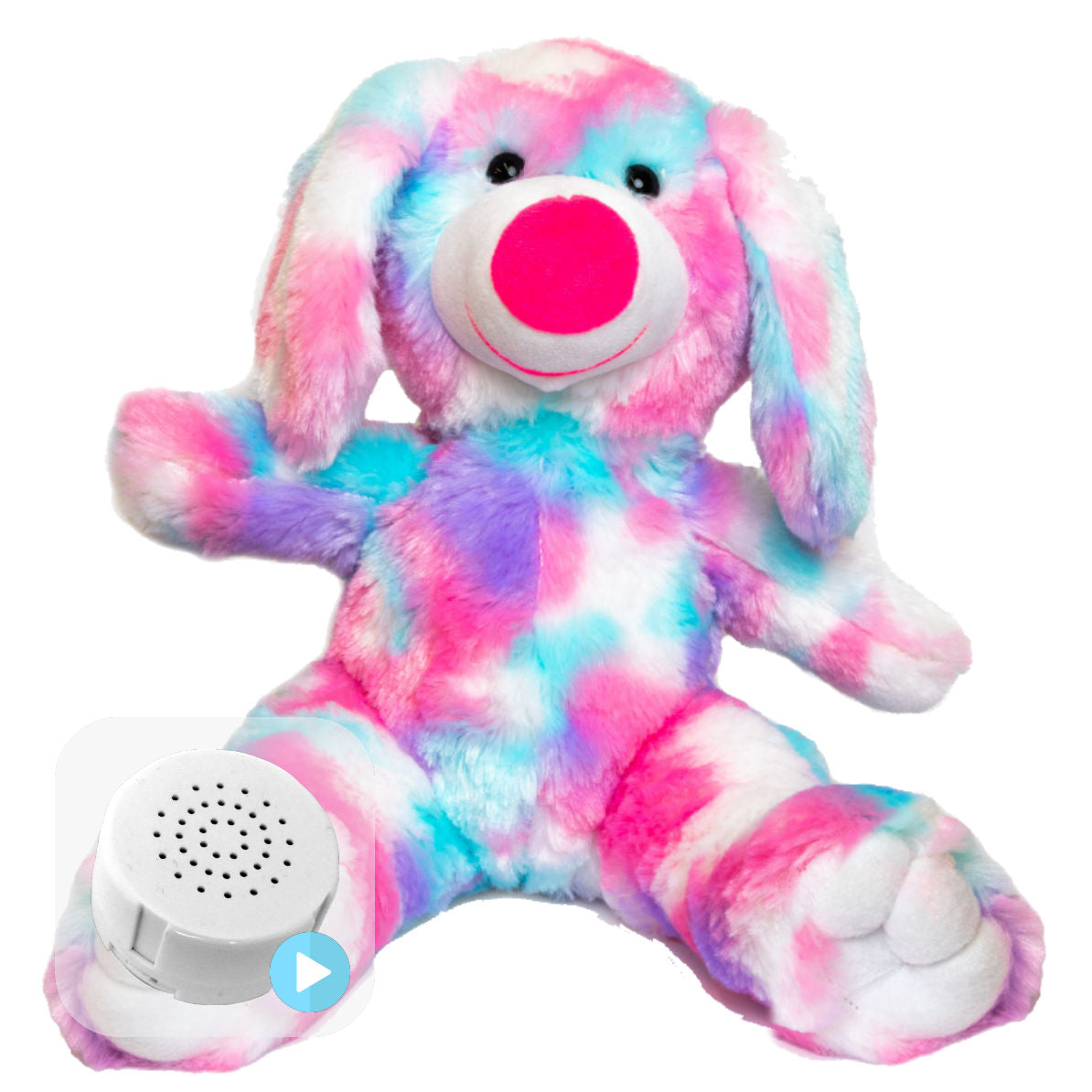 Flossie the Candyfloss Dog 16" Baby Heartbeat Bear