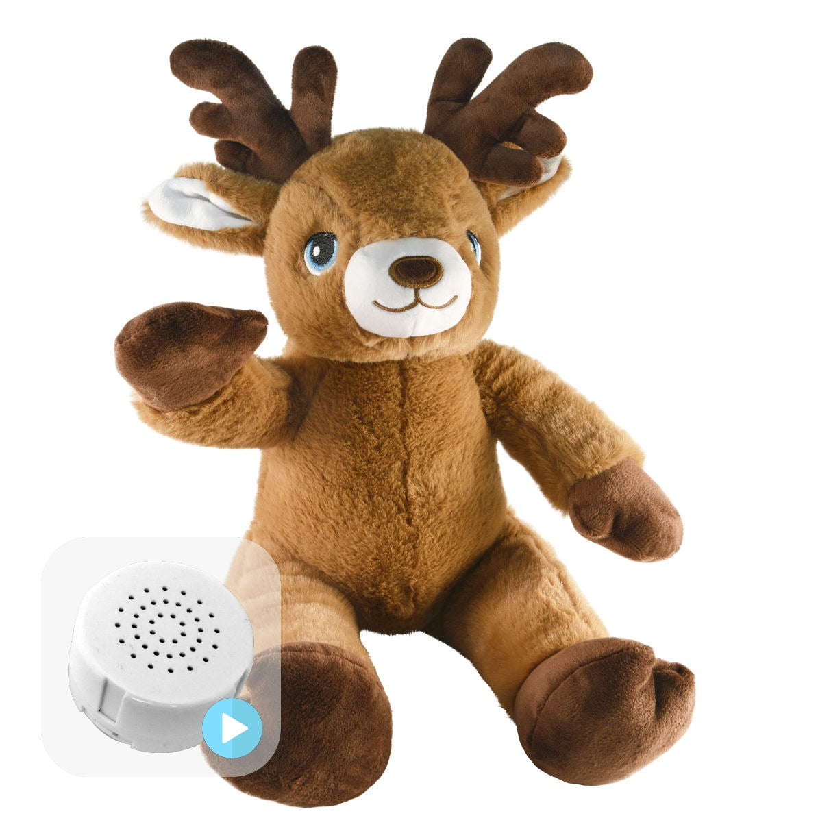 Flurry the Fluffy Reindeer 16" Baby Heartbeat Bear