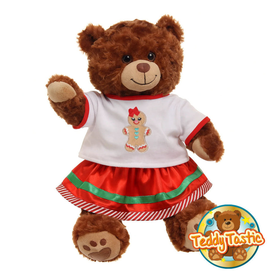 Gingerbread Top & Skirt 16" Outfit