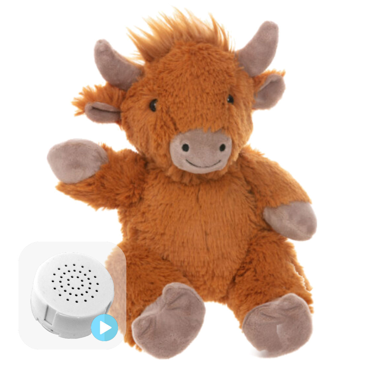 Hippie the Highland Cow 16" Baby Heartbeat Bear