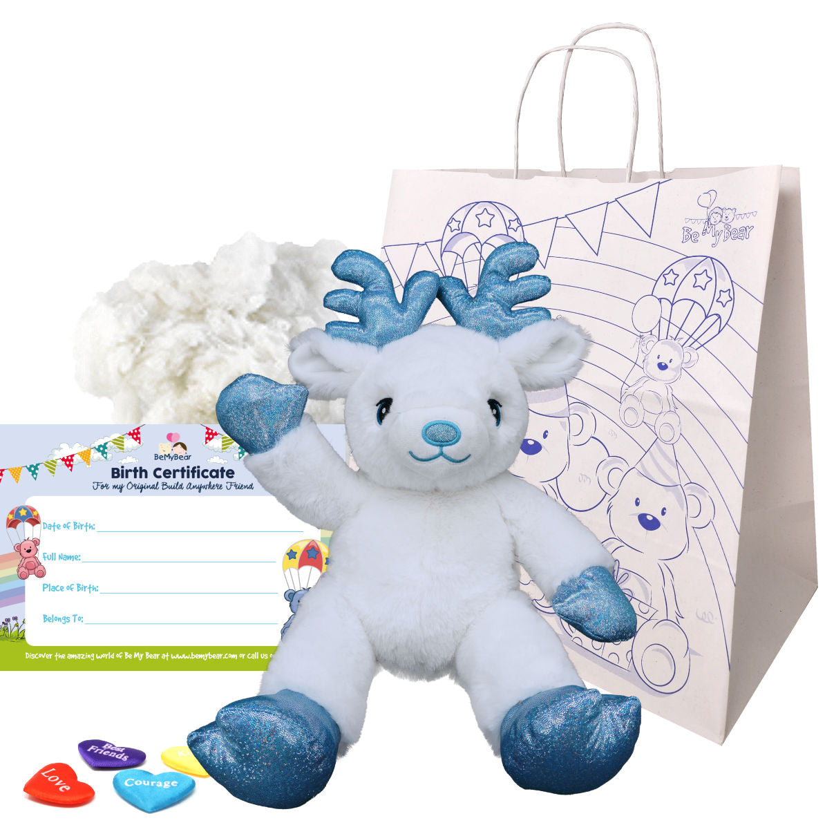 Ryder the Blue & White Reindeer 16" Animal Kit