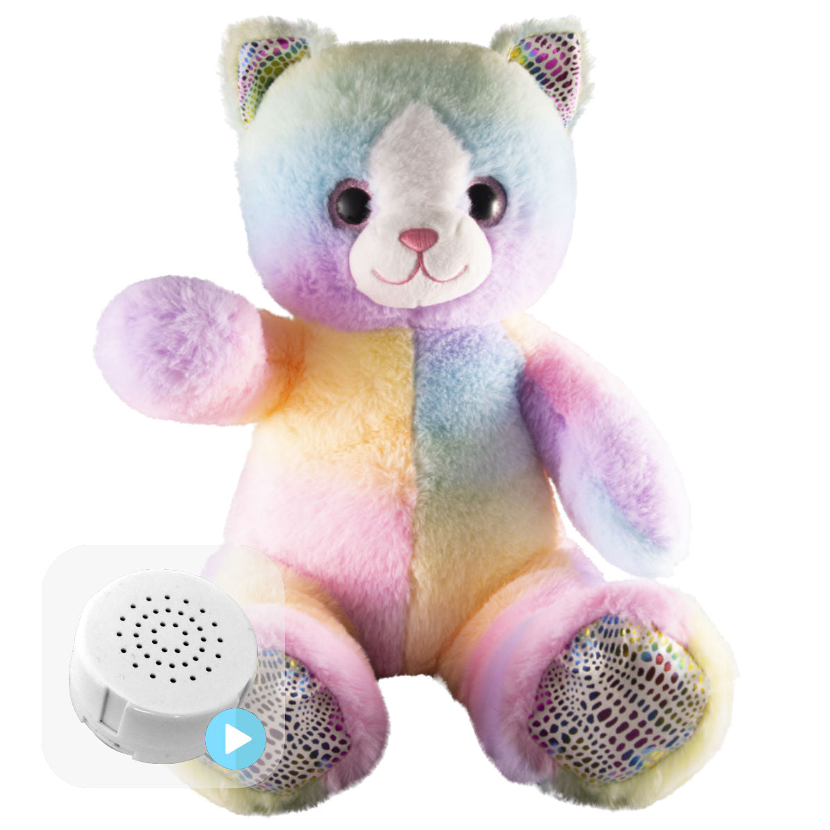 Kitty the Colourful Cat 16" Baby Heartbeat Bear