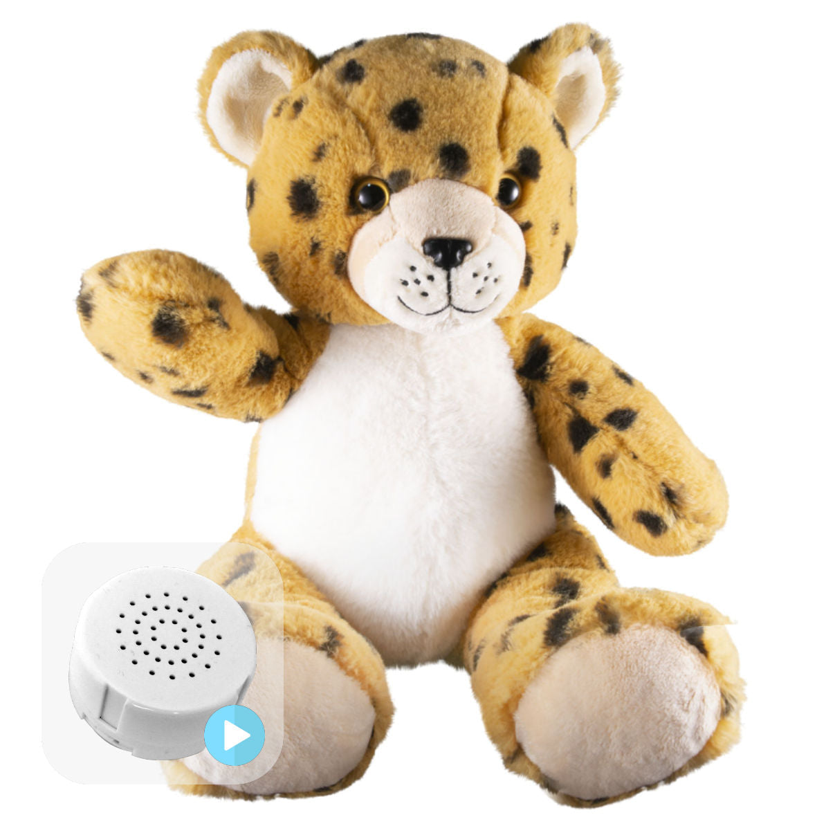 Lenny the Leopard 16" Baby Heartbeat Bear
