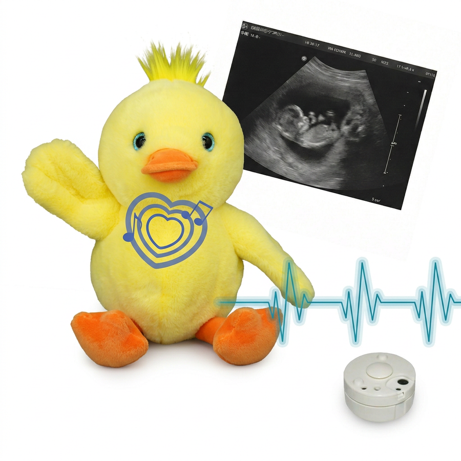 Waddle the Duck 16" Baby Heartbeat Bear