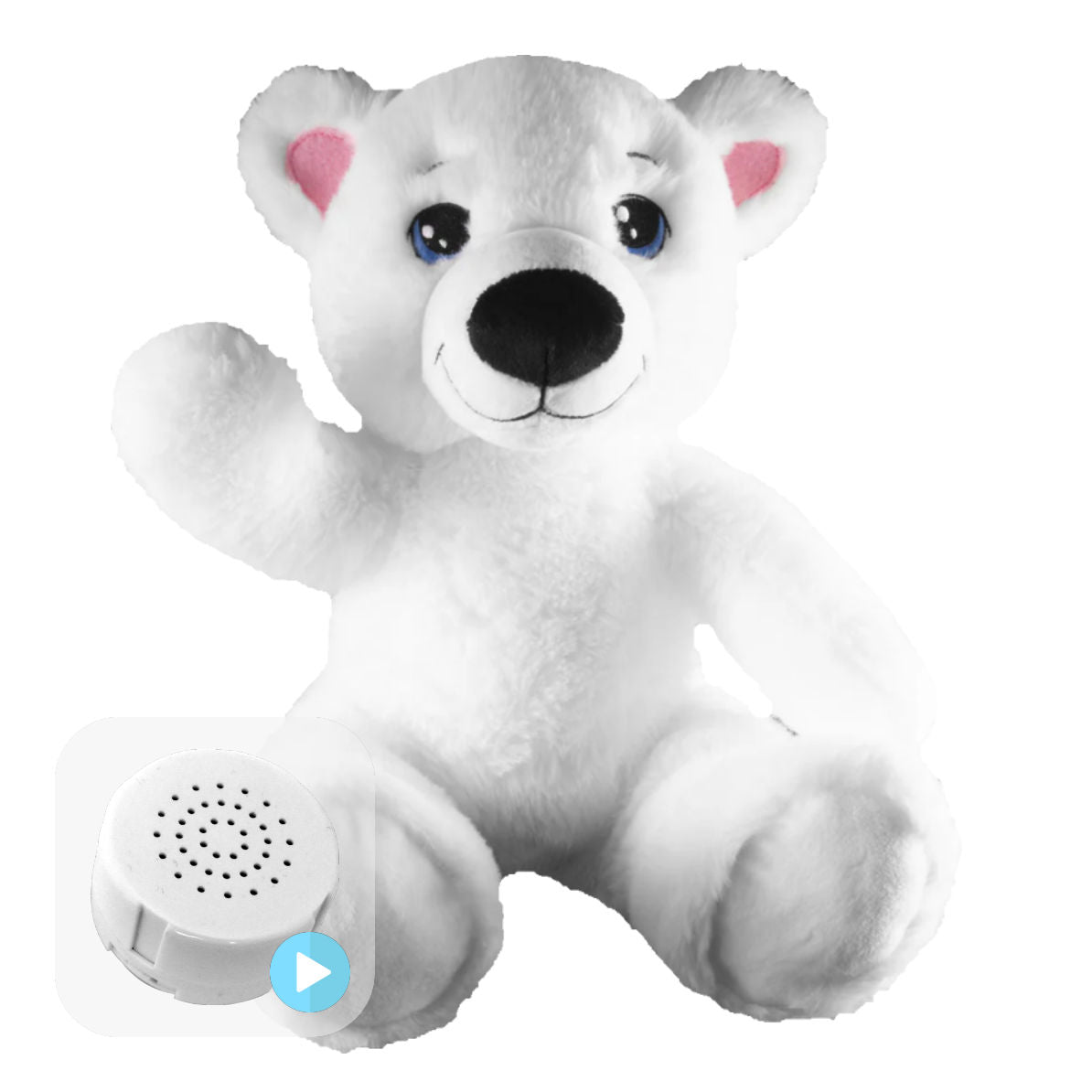 Pino the Polar Bear 16" Baby Heartbeat Bear