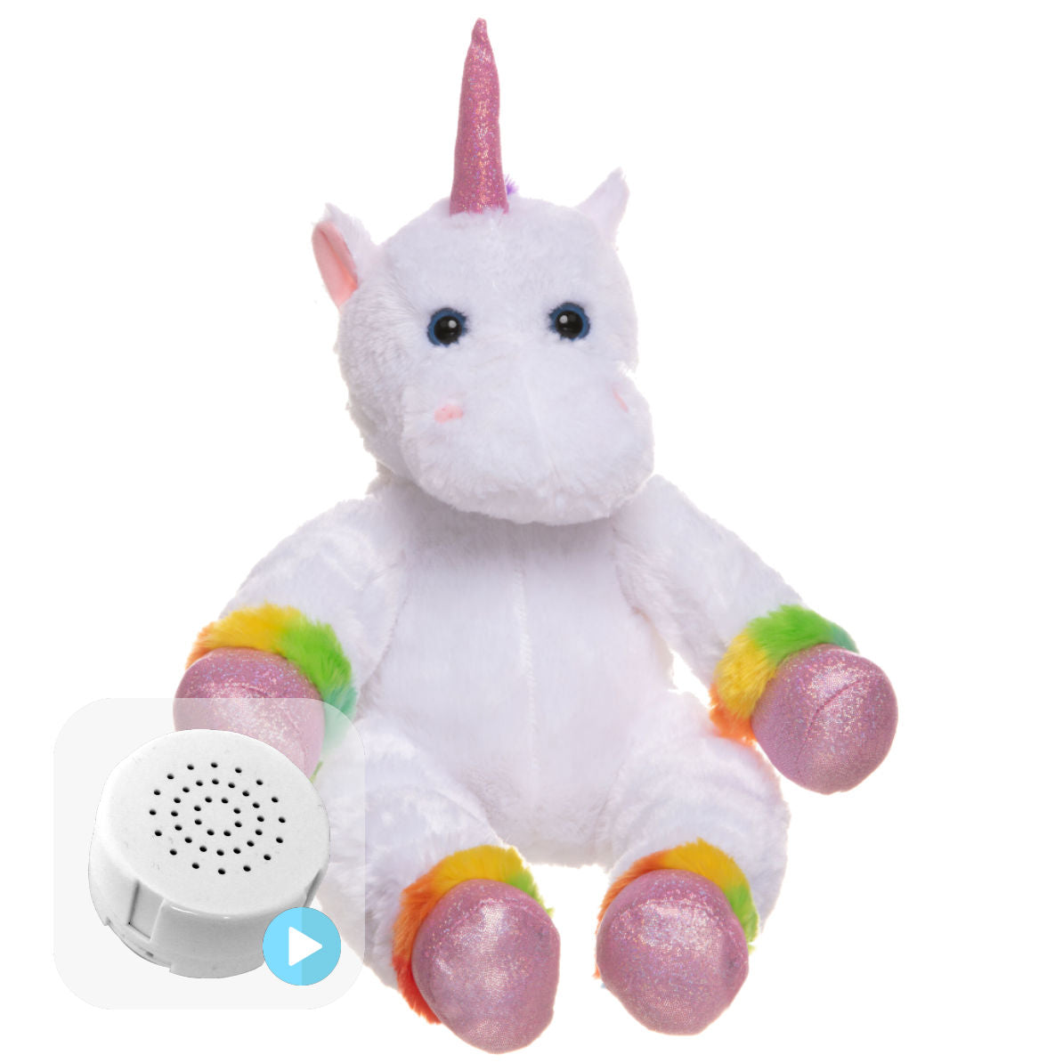 Rainbow the Unicorn 16" Baby Heartbeat Bear