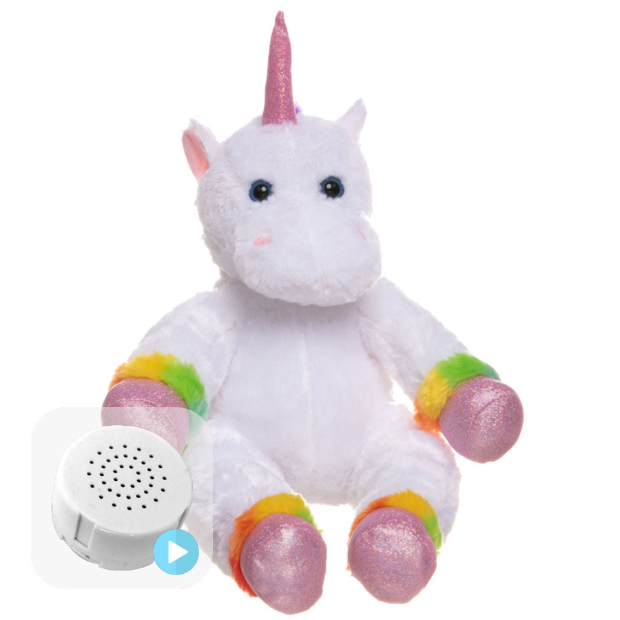 Rainbow the Unicorn 16" Baby Heartbeat Bear