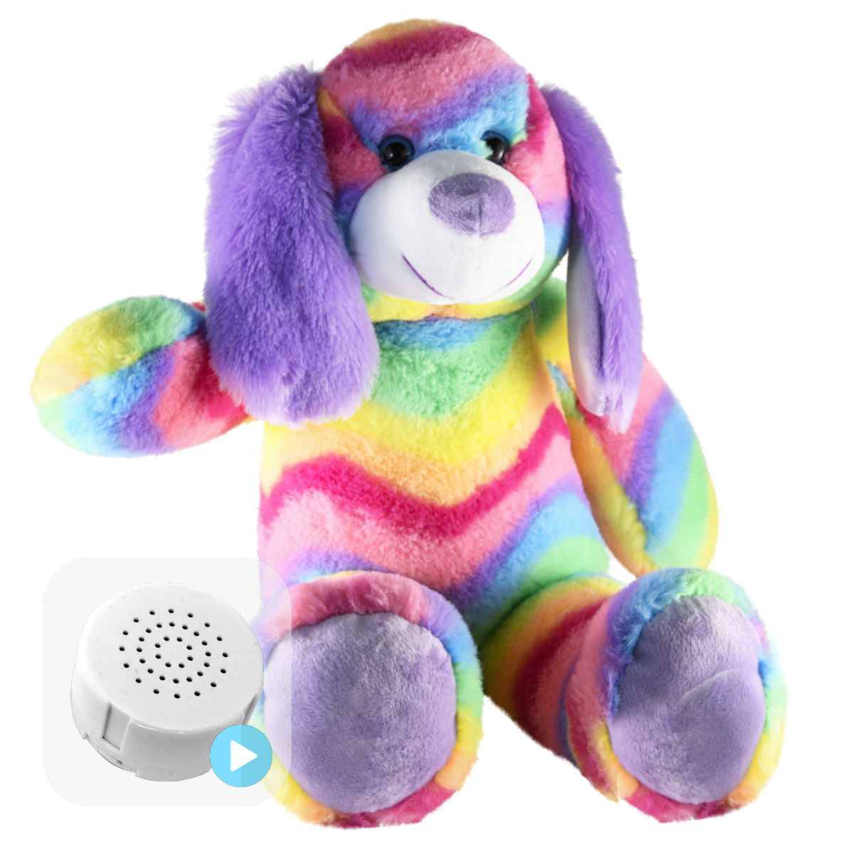 Raya the Rainbow Dog 16" Baby Heartbeat Bear