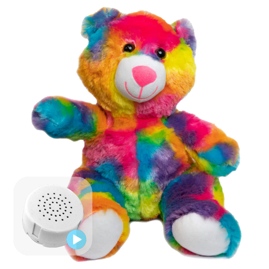 Rio the Rainbow Bear 16" Baby Heartbeat Bear