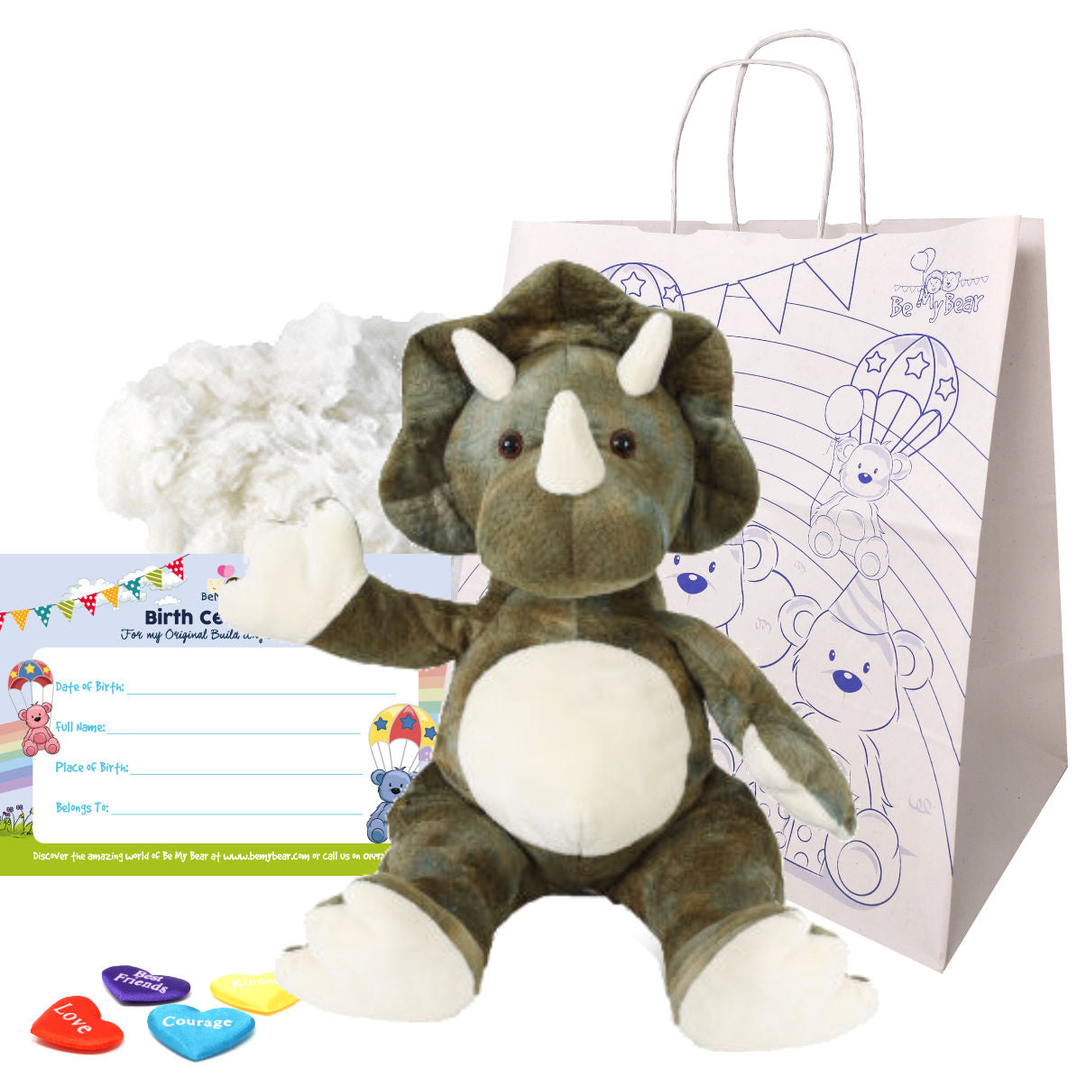 Tommy the Green Triceratops 16" Animal Kit